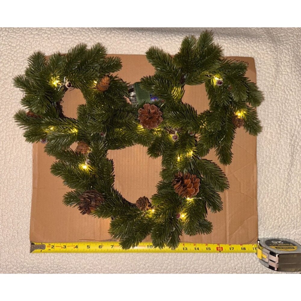 Mickey Mouse Icon Light-Up Holiday Wreath - Picture 5 of 8